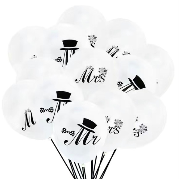 10pcs 10 inch New Mr Mrs Balloon Balloon Latex Balloons Wedding Party Decoration - Picture 1 of 7